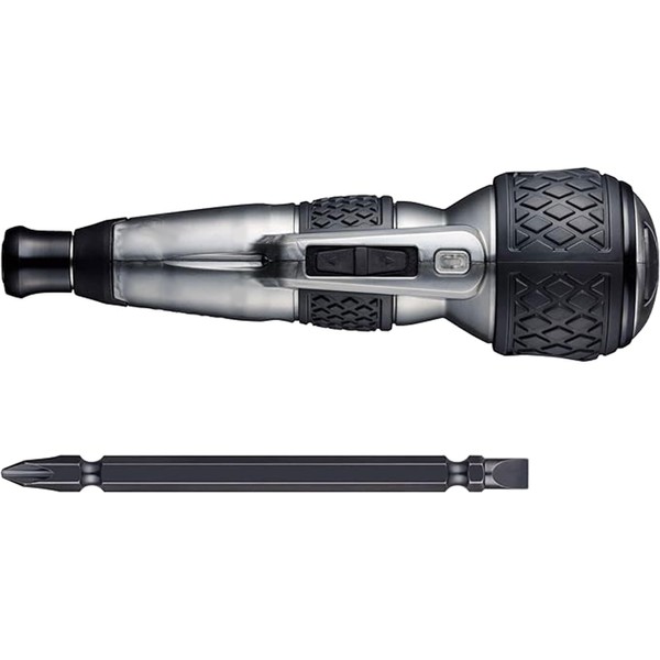 VESSEL 220USB-P1GR Electric Ball Grip Screwdriver Plus Premium 3-Level Switching Mode, Limited Color (Grey) 1 Bit Included