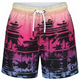 RIPT Costume Bambino Asciugatura Rapida – Boardshort con Rete Interna, Protezione UV 50, Pantaloncini Mare Surf Nuoto Estate (Rosa, 11-12 Anni)