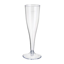 45 Stem Champagne Glasses 0.1 Litre Diameter 5 cm 17.5 cm Transparent with