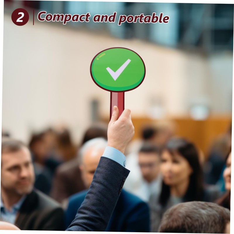 FUNOMOCYA 2Pcs Handheld Voting Paddle Teacher Judging Board Reusable Classroom