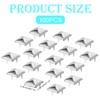 Pack of 100 4 Claws Square Rivets, Pyramid-Shaped Punk Rivet