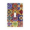 CZRPKEN Mexican Talavera Ceramic Tile Pattern 1 Gang Light Switch