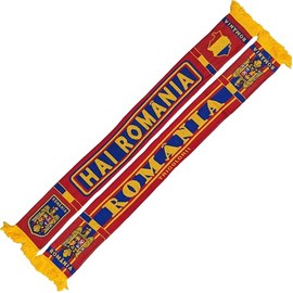 Generisch Romania Knitted Scarf for World Cup, European Championship, Football Scarf, Cult Scarf, Souvenir Scarf, Construction Red Yellow