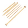 6Pcs Wood Hand Loom Stick Set Wood Weaving Crochet Needle