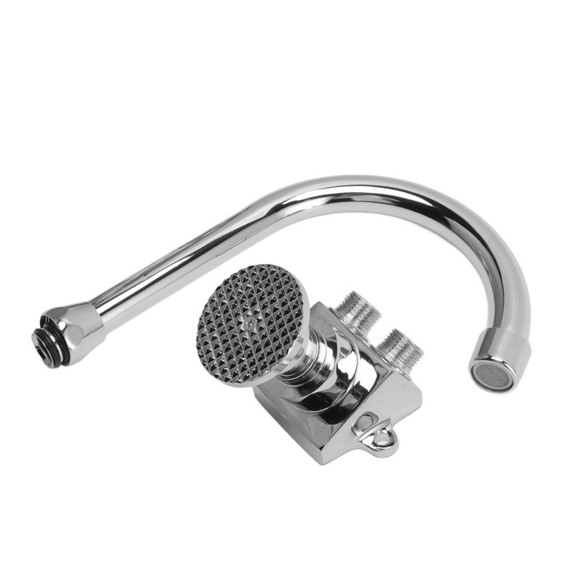 Foot Pedal Basin Faucet Kitchen Sink Foot Tap Floor Mounted