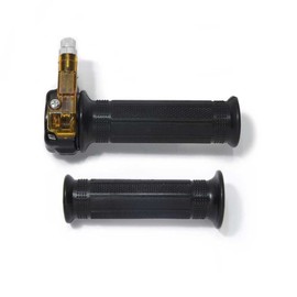 cyclingcolors Motorcycle Twist Throttle Accelerator Grips Black Brake Lever Set Chrom 7/8" 22 mm Moped Scooter Dirt