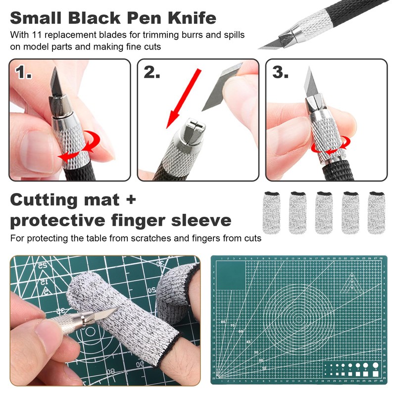 Fippy 29PCS Gundam Model Tools Kit, Model Basic Tools Kit,