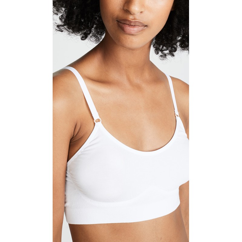 Yummie ummie Women's Convertible Scoop Neck Bralette, White, Small-Medium