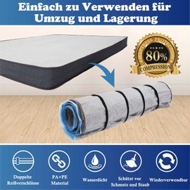 Duscdesp Mattress Vacuum Bag for Moving Waterproof Vacuum Storage Bags,Vacuum Seal Bags for Memory Foam or Latex Mattress,Mattress Compression Cover for Moving,Storage for Returns