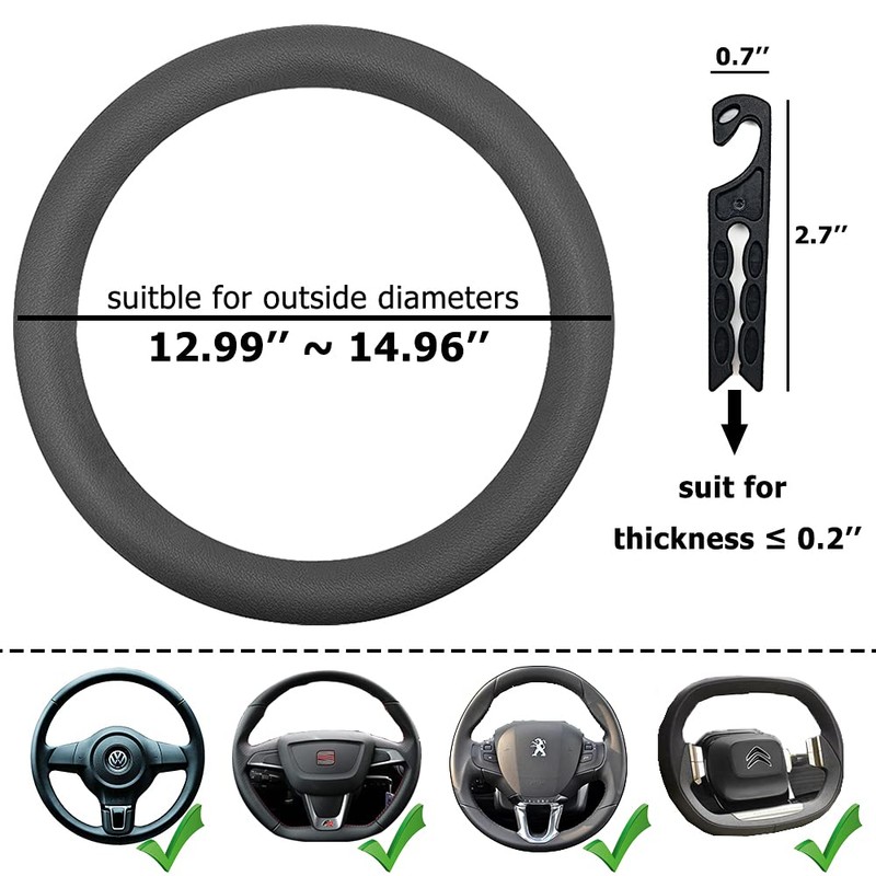 CNYMANY - Funda de silicona directa para volante de coche,