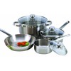 ExcelSteel 503 7Piece 18/10 Stainless Steel Cookware with Encapsulated Base,