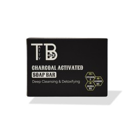 TATTYBEE Activated Charcoal Soap Bar – All-Natural Deep Cleansing & Detoxifying Soap for Face & Body, Gentle & Vegan Formula for Sensitive Skin, 5 oz