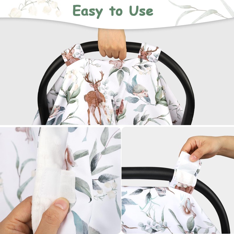 TANOFAR Baby Carseat Canopy, Peekaboo Opening Car Seat Canopy for