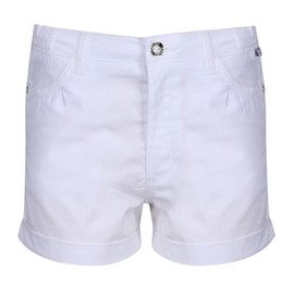Regatta Denisha Short Kids' Part-Elasticated Walking Shorts. Featuring Multiple Pockets and Coolweave Fabric. White