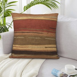 Nezweld Burnt Orange Abstract Throw Pillow Covers 18x18 Set of 2, Abstract Rust Art Pillow Case Outdoor Decor Cushion Case Decoration for Home Couch Chair Sofa