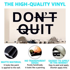 AnFigure Gym Quotes Wall Decals: Inspirational Office Vinyl Art Wall Stickers for Garage Classroom School Workspaces - Don't Quit Do It 36.2"X19"