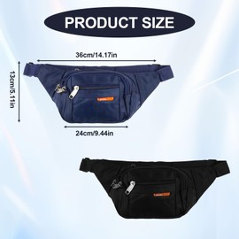 AfitLulu Sports Waist Bag Fanny Pack with 4 Zippered Pockets and Adjustable Shoulder Straps, Crossbody Fanny Packs Bumbag for Outdoor Sports Running Hiking (Blue)