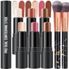6 Colors Cream Contour Stick Makeup Kit, Shades with Highlighter