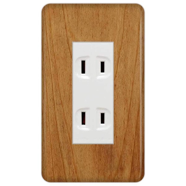 Panasonic WN6003W Outlet Plate (1 Row for 3 Covers), Outlet Cover, Switch Cover, Switch Plate, Woodgrain Pattern, 250 Design, 151-175, No. 171, Made in Japan