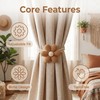 4Pcs Flower Curtain Tie Backs Hand Knitted Rope Tie Backs