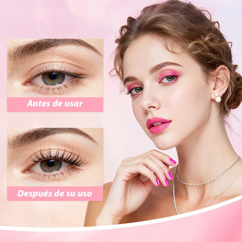 Kit De Pestañas Y Cejas Planchado Diseño Profesional Rizado Negro