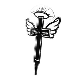 IWOWHERO Acrylic Cemetery Memorial Stake Decoration Garden Grave Marker for Commemorating Loved Lightweight and Grave Stake for Outdoor Use