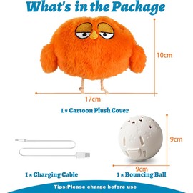 HEYIDAMAI Moving Dog Toy, Dog Toy, Movable Electric, Interactive Dog Toy, Active Movable Pet Plush Toy with Sound and Bouncing for Dogs and Cats