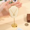 CHGCRAFT Necklace Display Stand Velvet Jewelry Holder with Golden Tone
