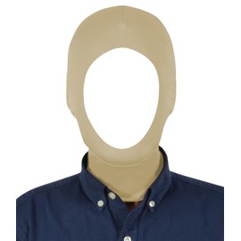 Aniler Unisex Open Face Stretchy Costume Cosplay Zentai Hood Mask (One Size, Nude)
