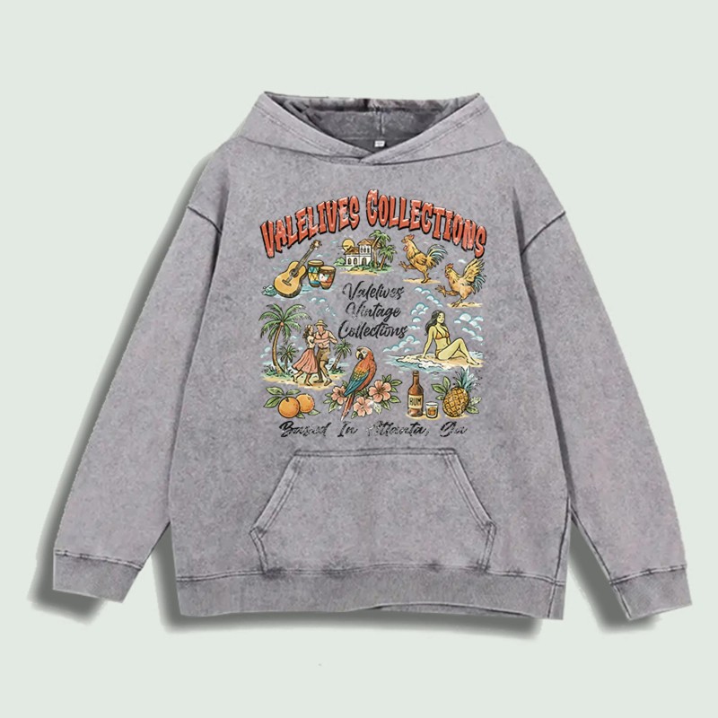 Valelives Collections Tropical Graphic Hoodie 100% Cotton US Warehouse 6