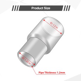 GESEXI Exhaust Adapter Connector 1.25"ID to 1.5"ID，Exhaust Adapter Total Length 4 "Stainless Steel Polished.