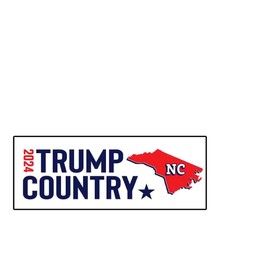 Trump Country NC 2024 Bumper Sticker Decal (3.37" x 9") | Peel & Stick | Political, Stickers, Politics, Republican, Trump, Vote