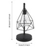 Iron Frame Dining Table Lamp Bedroom Retro Simple Romantic Night
