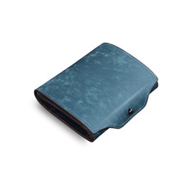 ObiOri Men's Pueblo Leather Genuine Leather Wallet, Made in Japan, Compact, Small, Mini Wallet, Bifold Wallet, Large Capacity, 3-fold, Box-Shaped Coin Purse, Box-shaped, Left Handed, Right-Handed