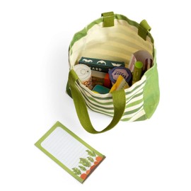 Bigjigs Toys Einkaufstour-Set – 17-teiliges hölzernes Lebensmittel-Spielset, Kinder-Supermarkt-Lebensmittel-Sets & Zubehör, Kleinkind-Rollenspiel, Geschenke für Kinder, Alter 18 + Monate