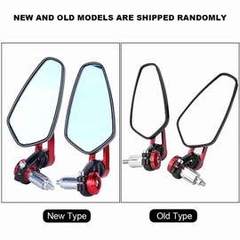 Elegant Rearview Mirrors and Motorcycles, Adjustable Optical Glass Mirrors to Improve Safety, Ideal for Motorcycles (Red)