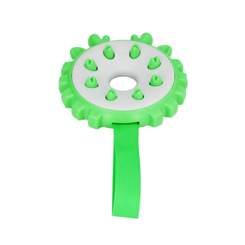 Dog Chewing Toy Bite Resistant Interactive Teeth Cleaning Round Puppy