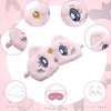2 Pack Soft Plush Sleep Eye Masks, Cute and Comfortable