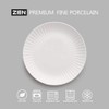 ZEN Pleats Porcelain Dinner Plates 11 Inch Set of 6