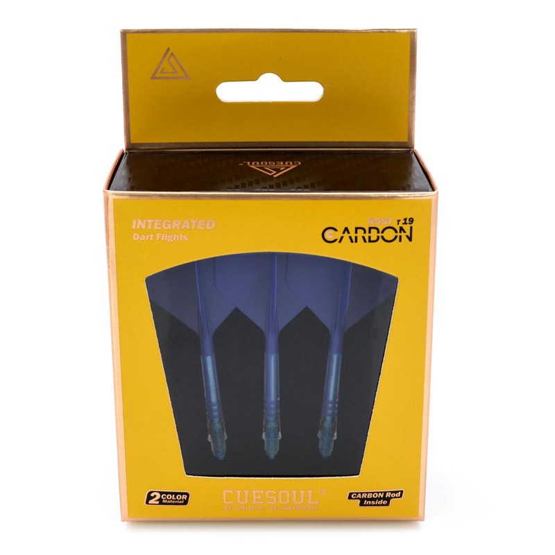 CUESOUL Rust T19 Carbon Integrated Dart Wave and Flight, Large