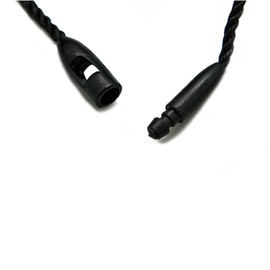 Trimming Shop 7 Inch Cotton String Hang Tag With Lock Labels Snap Lock Attachment Secure Tag Fasteners for Price Tags Fashion Apparels, Clothing, Black, 100pcs