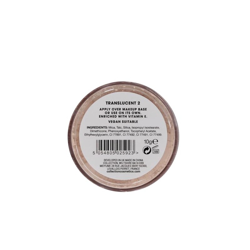 Collection Cosmetics Lasting Perfection Sheer Loose Powder, Lightweight Powder, Translucent,