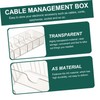 Operitacx Transparent Cable Management Box Slot Charger Organizer for Desk