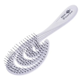 Head Jog 18 Ocean Hair Brush. Eco Friendly Vent Paddle Brushes With Flexible Soft Bristles, Detangling Wet Or Dry Hair. Gentle Brushing & Detangling Brush For Curly & Wavy Hair (Pebble)