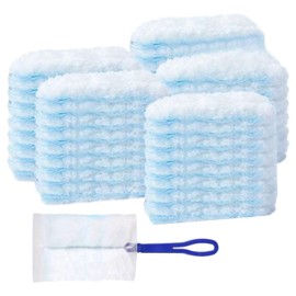 Gsrhzd Dust Magnet, Pack of 50 Duster Dust Magnet, Dust Magnet Refill Pack with 1 Handle, Blue Dust Magnet Cloths, Dust Mop for Pet Hair, Dust, Dirt