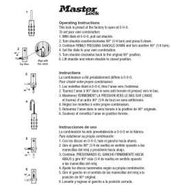 Master Lock Luggage Lock 647D FOUR (4) Pieces! Set Your Own Combination! W/Inst