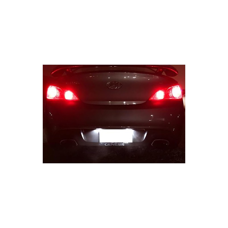 2x LED Licence Number Plate Light White Canbus For Genesis