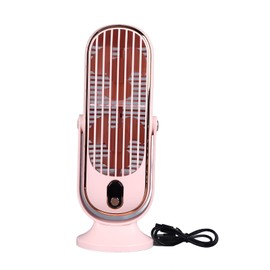 Table Tower Fan Portable USB Plug In 5 Gears Quiet Brushless Motor Tower Fan for Car Home Pink