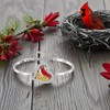 Cardinal Bracelet Red Cardinal Gifts for Women Sterling Silver 925