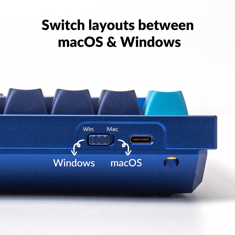 Keychron Q7 Wired Custom Mechanical Keyboard, 70% Layout QMK/VIA Programmable